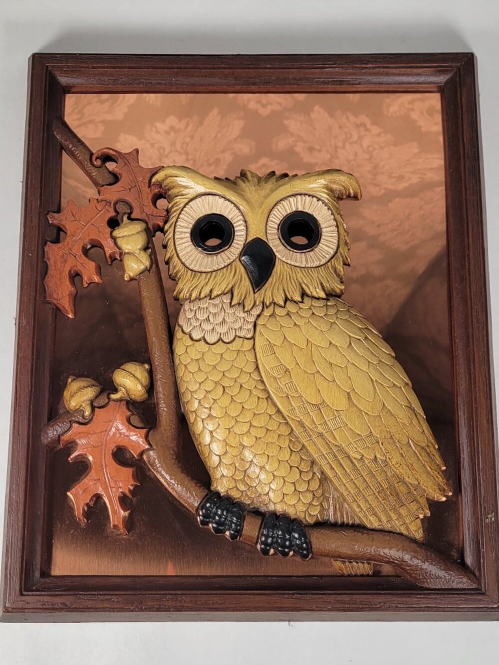 Vintage Groovy Woodland Owl on Copper Coppercraft Guild 70s